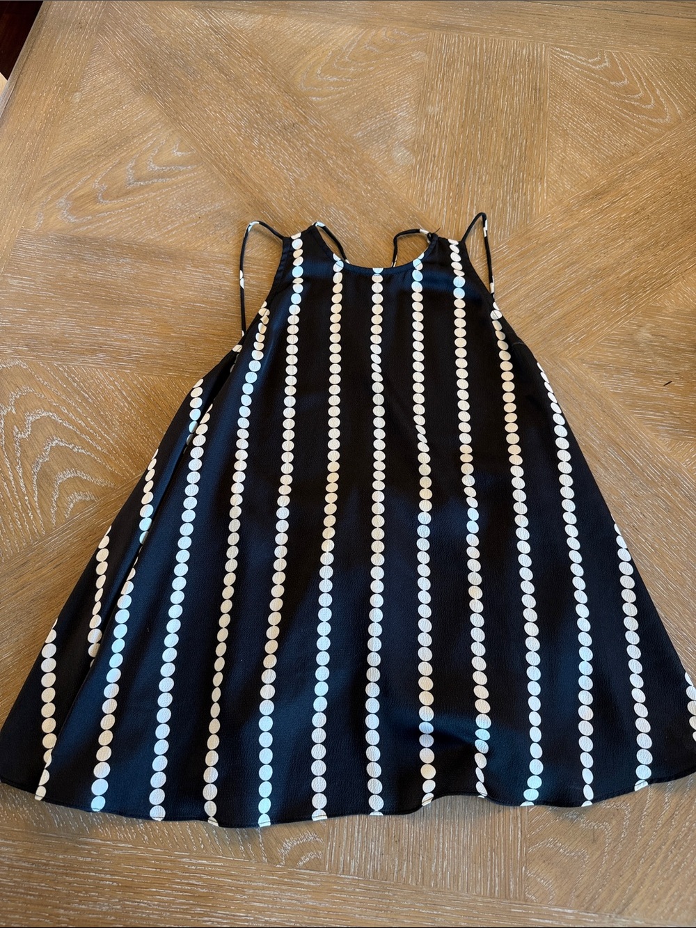 Finders Keepers Black and White Polka Dot Strappy Tank